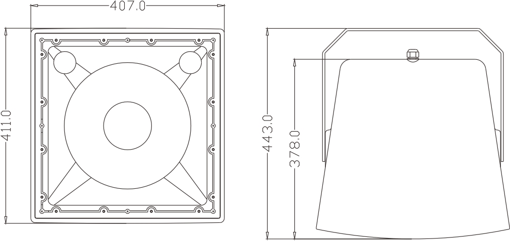 1x12 inç Tam aralıklı 200W Su geçirmez hoparlör